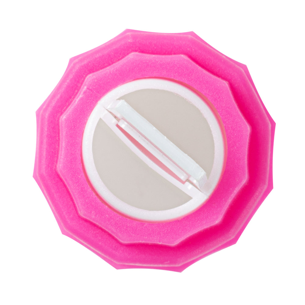 Pastry Tek Pink and White Plastic Piping Tip Coupler - Dual Color - 1 count box