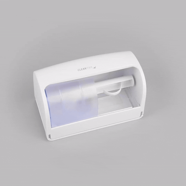 Clean Tek Professional White Plastic Standard Toilet Paper Dispenser - Double Roll - 10 1/2" x 6 1/4" x 6 1/4" - 1 count box