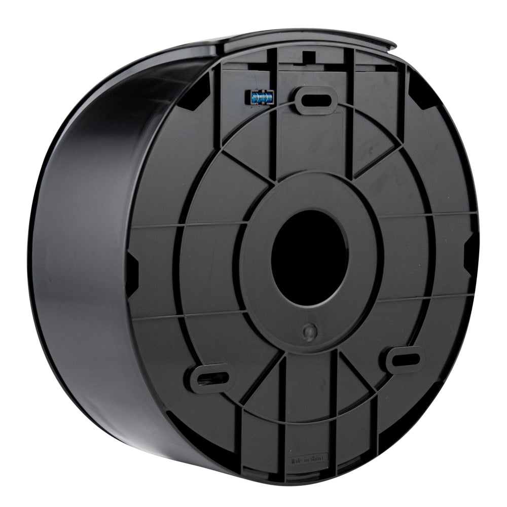 Clean Tek Professional Black Plastic Toilet Paper Dispenser - 11 1/2" x 5 1/4" x 11 3/4" - 1 count box