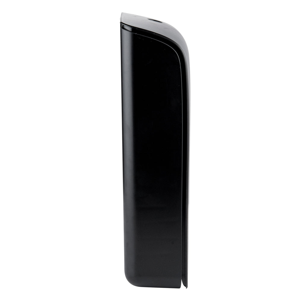 Clean Tek Professional Black Plastic C-Fold / M-Fold Paper Towel Dispenser - 10 3/4" x 4 1/4" x 16 3/4" - 1 count box