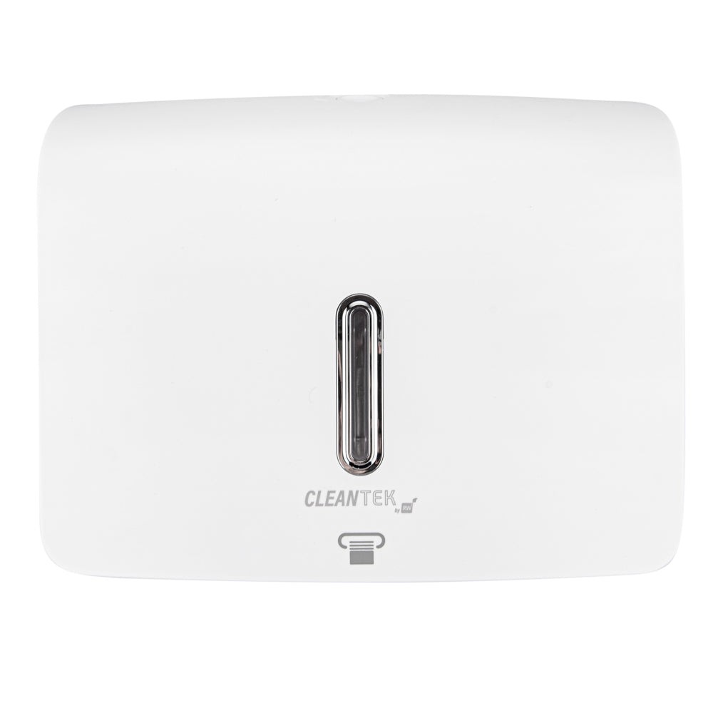 Clean Tek Professional White Plastic M-Fold Paper Towel Dispenser - 10 3/4" x 3 1/2" x 8 3/4" - 1 count box
