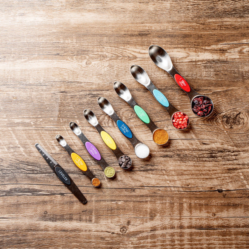 Met Lux Assorted Stainless Steel Measuring Spoon Set - 8-Piece, Magnetic - 1 count box