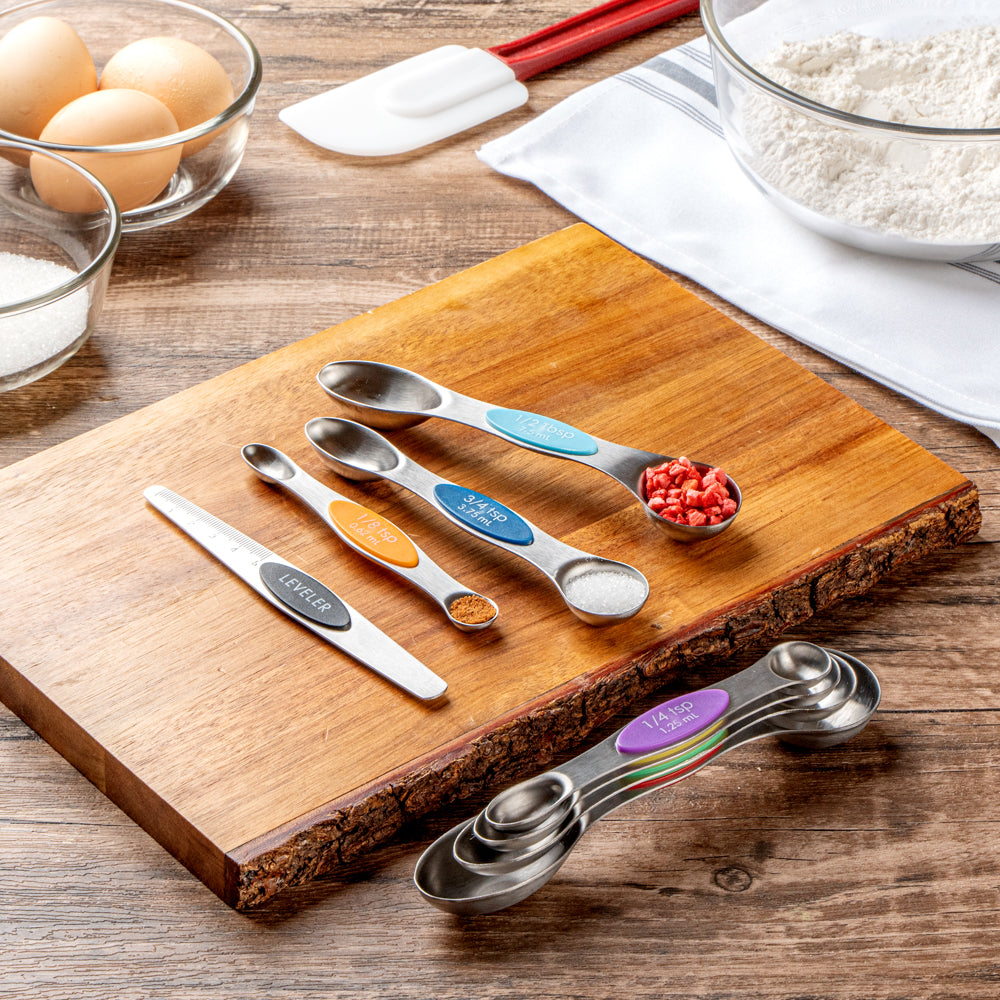 Met Lux Assorted Stainless Steel Measuring Spoon Set - 8-Piece, Magnetic - 1 count box