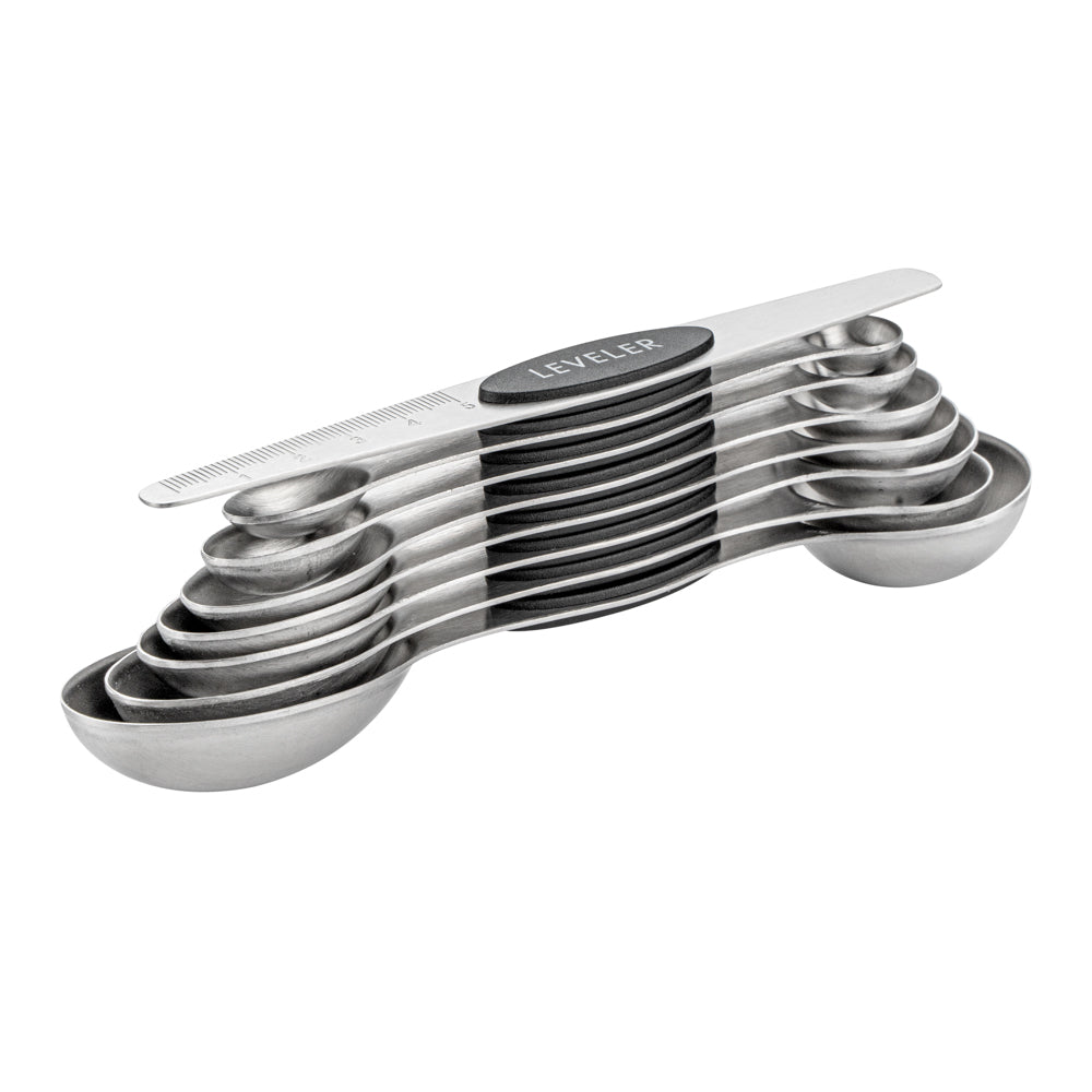 Met Lux Black Stainless Steel Measuring Spoon Set - 8-Piece, Magnetic - 1 count box