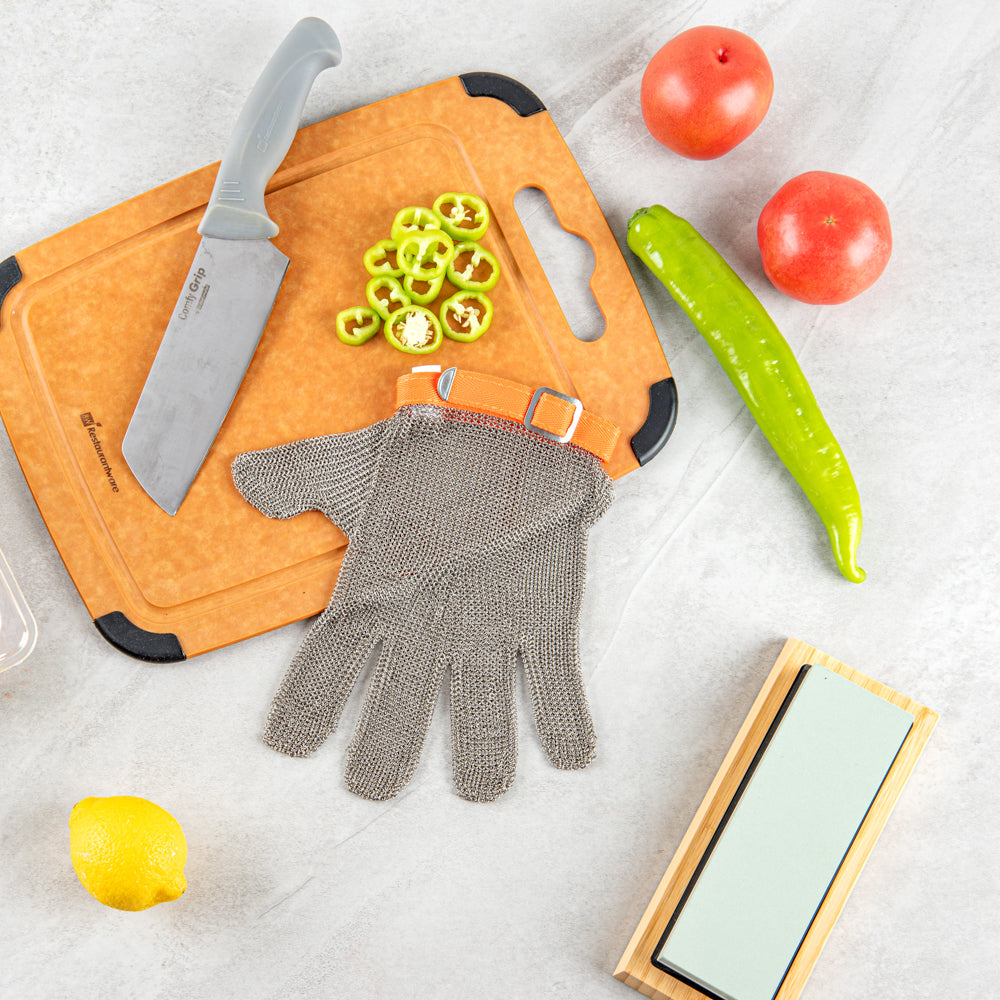 Life Protector Stainless Steel Mesh Extra Large Cut-Resistant Glove - Level 9, Food Safe - 10 1/4" x 5 1/4" - 1 count box