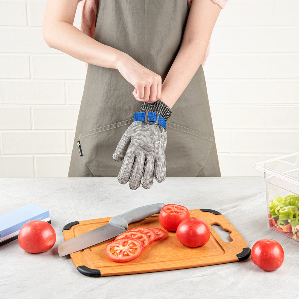 Life Protector Fiber / Stainless Steel Mesh Medium Cut-Resistant Glove - Level 9, Food Safe - 9 1/4" x 4" - 1 count box