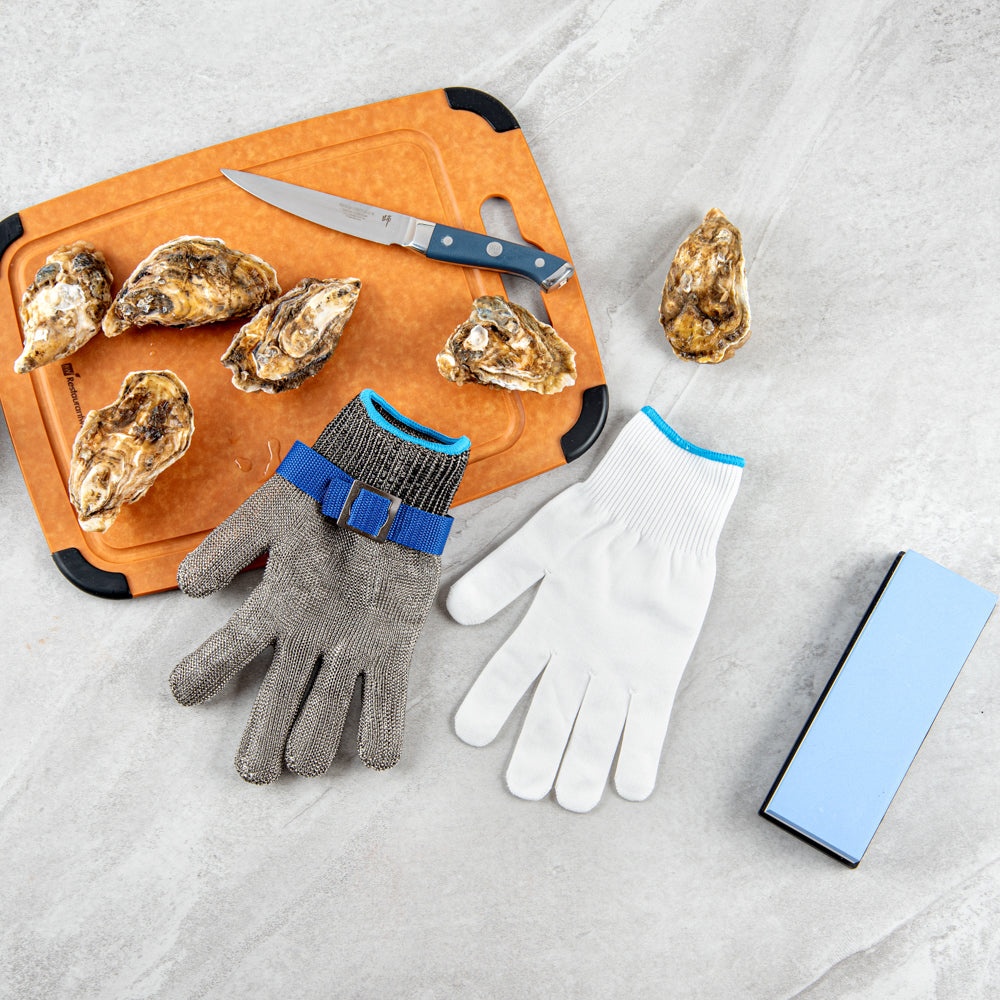 Life Protector Fiber / Stainless Steel Mesh Large Cut-Resistant Glove - Level 9, Food Safe - 9 3/4" x 4 1/4" - 1 count box