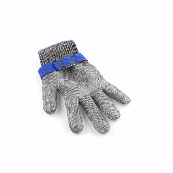 Life Protector Fiber / Stainless Steel Mesh Large Cut-Resistant Glove - Level 9, Food Safe - 9 3/4" x 4 1/4" - 1 count box