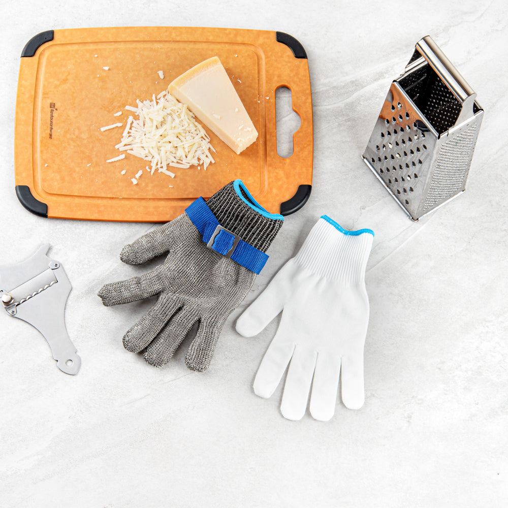Life Protector Fiber / Stainless Steel Mesh Extra Large Cut-Resistant Glove - Level 9, Food Safe - 10" x 4 1/4" - 1 count box