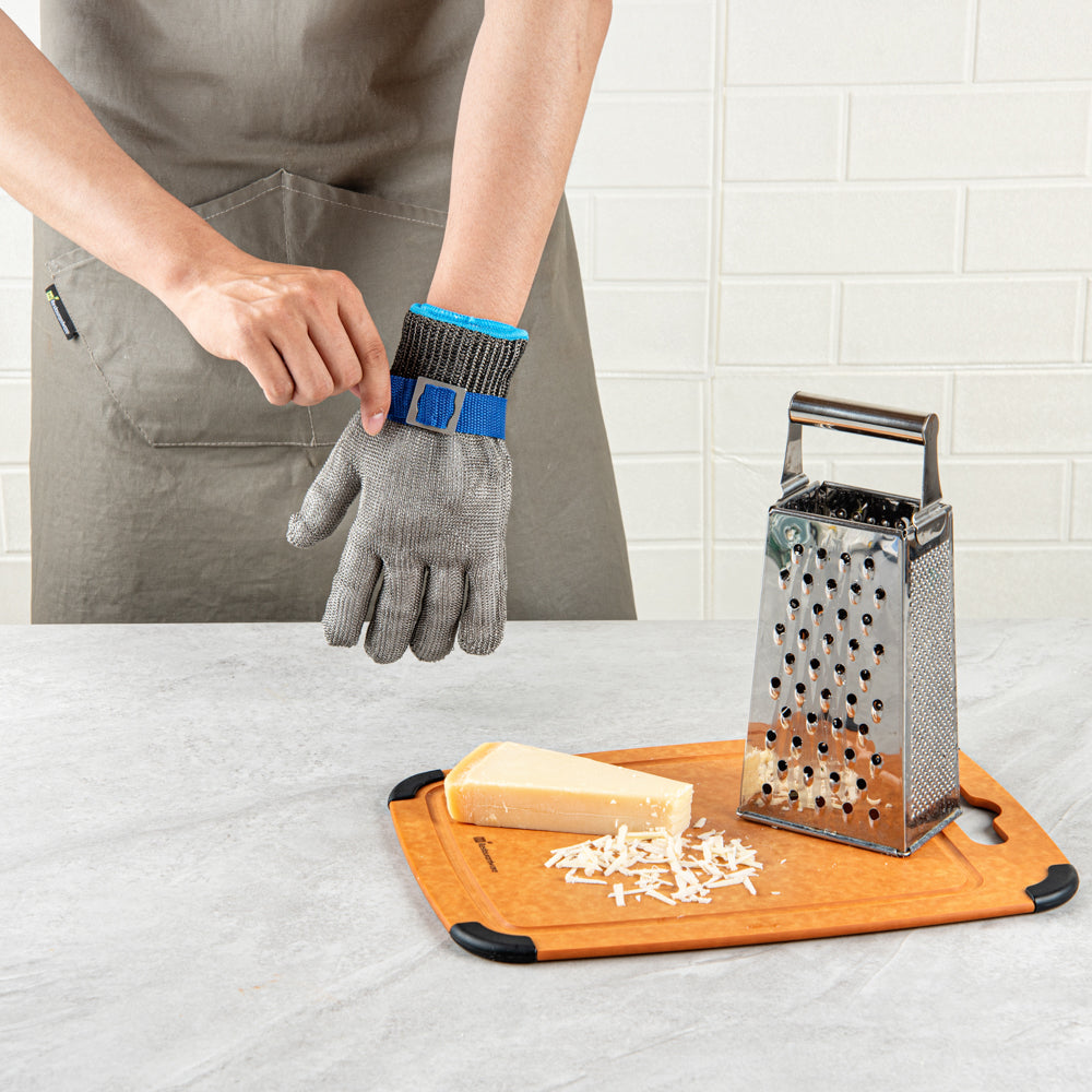 Life Protector Fiber / Stainless Steel Mesh Extra Large Cut-Resistant Glove - Level 9, Food Safe - 10" x 4 1/4" - 1 count box