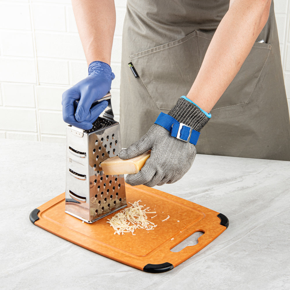 Life Protector Fiber / Stainless Steel Mesh Extra Large Cut-Resistant Glove - Level 9, Food Safe - 10" x 4 1/4" - 1 count box