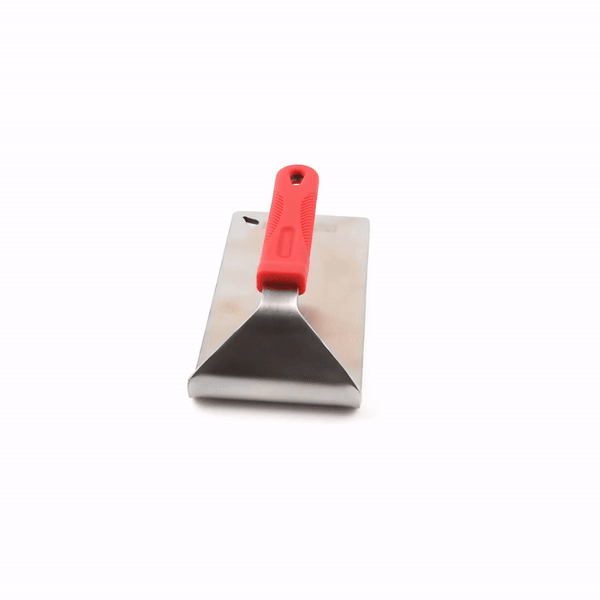 Met Lux Stainless Steel Steak Weight - with Silicone Handle - 8 1/2" x 4 1/4" - 1 count box