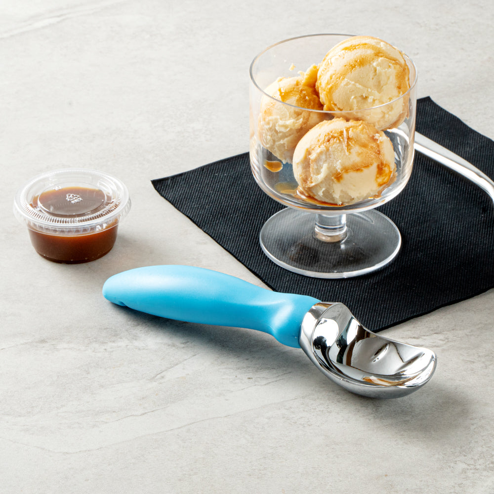 Comfy Grip Blue Metal Ice Cream Scoop - 7 3/4" x 2" x 1 3/4" - 1 count box