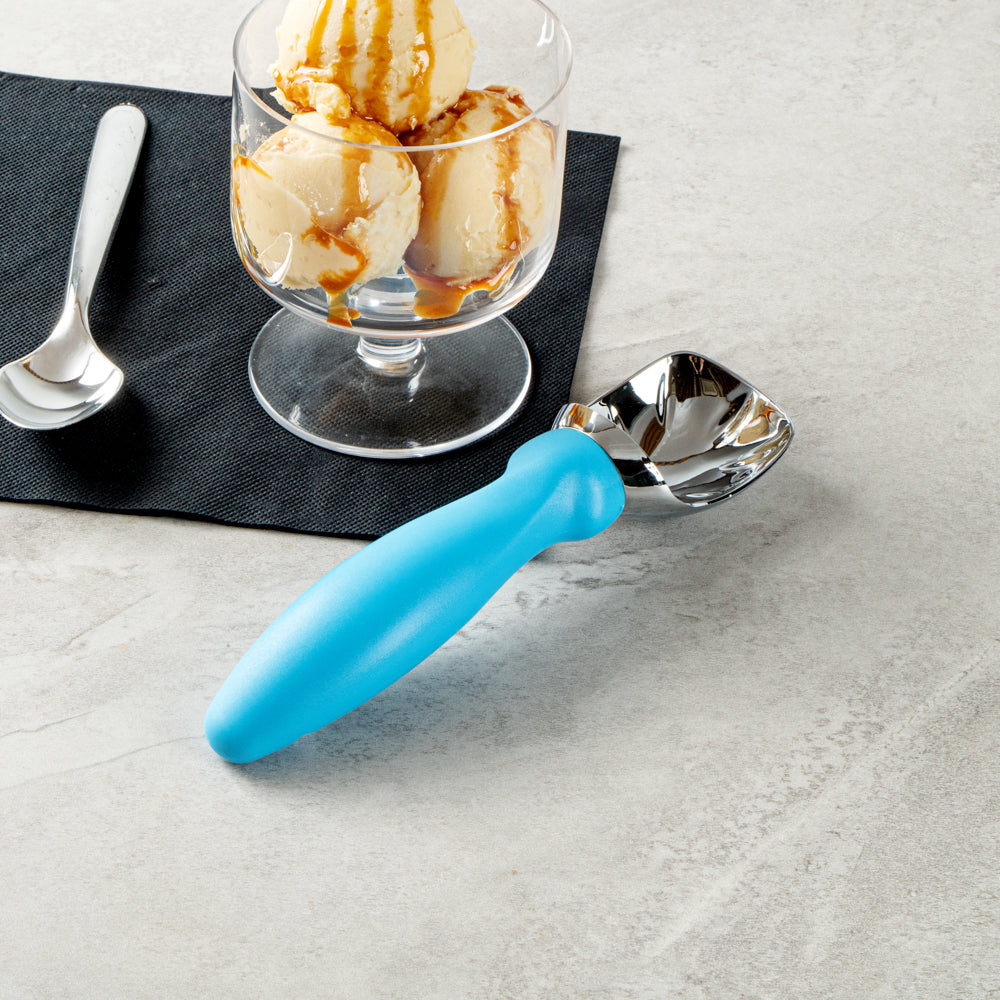 Comfy Grip Blue Metal Ice Cream Scoop - 7 3/4" x 2" x 1 3/4" - 1 count box