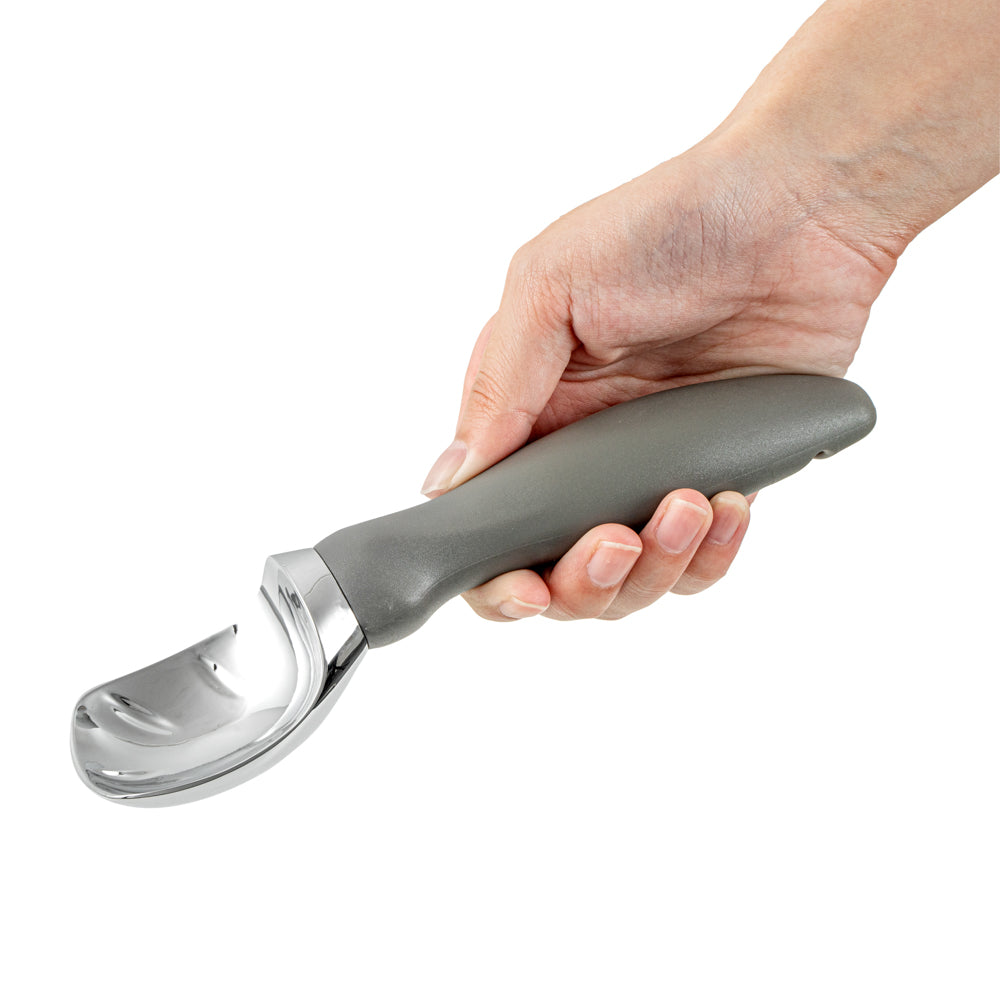 Comfy Grip Gray Metal Ice Cream Scoop - 7 3/4" x 2" x 1 3/4" - 1 count box