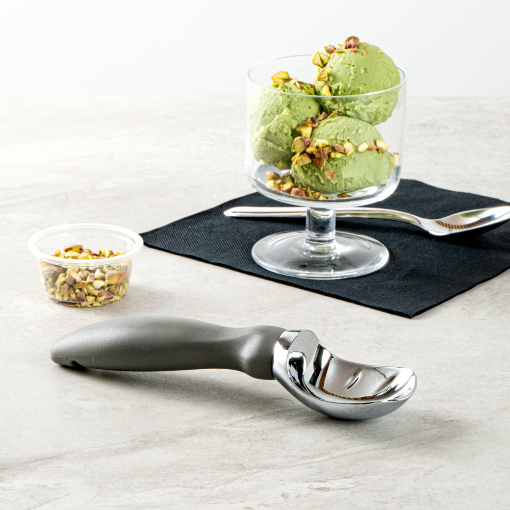 Comfy Grip Gray Metal Ice Cream Scoop - 7 3/4" x 2" x 1 3/4" - 1 count box