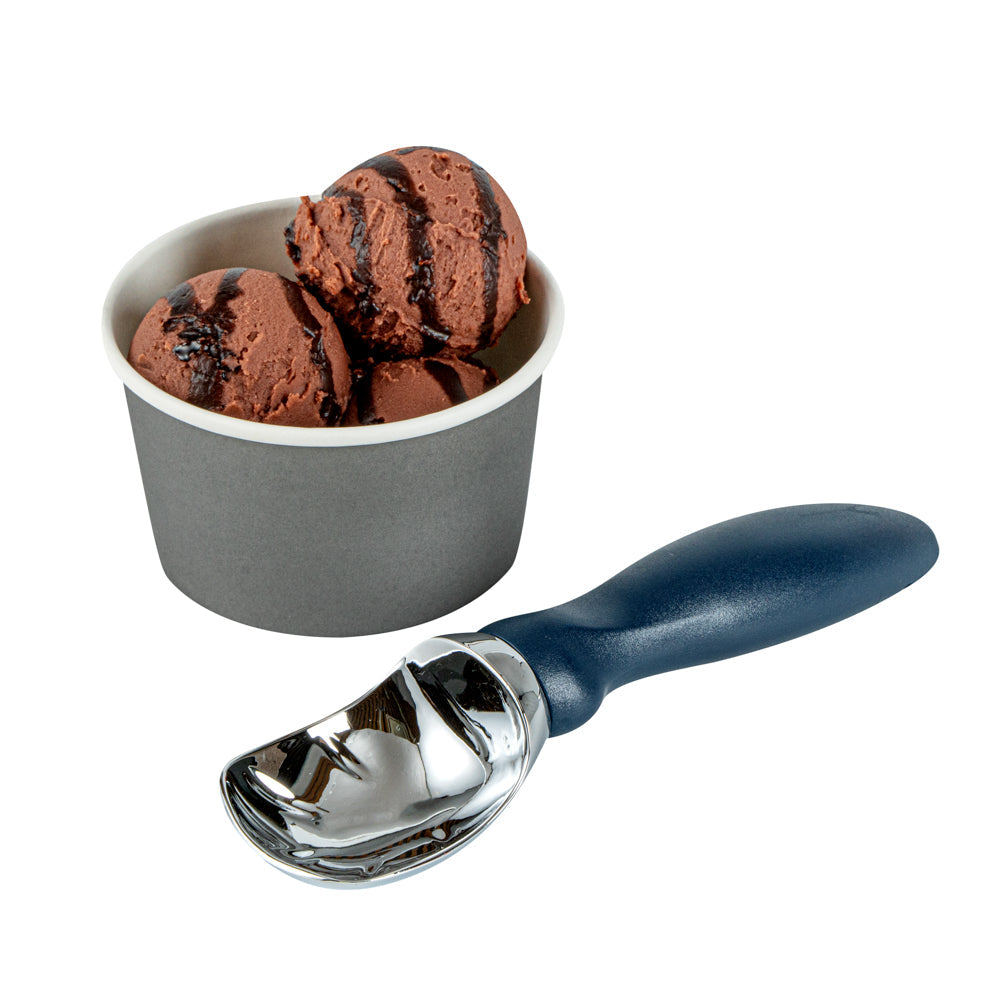 Comfy Grip Navy Blue Metal Ice Cream Scoop - 7 3/4" x 2" x 1 3/4" - 1 count box