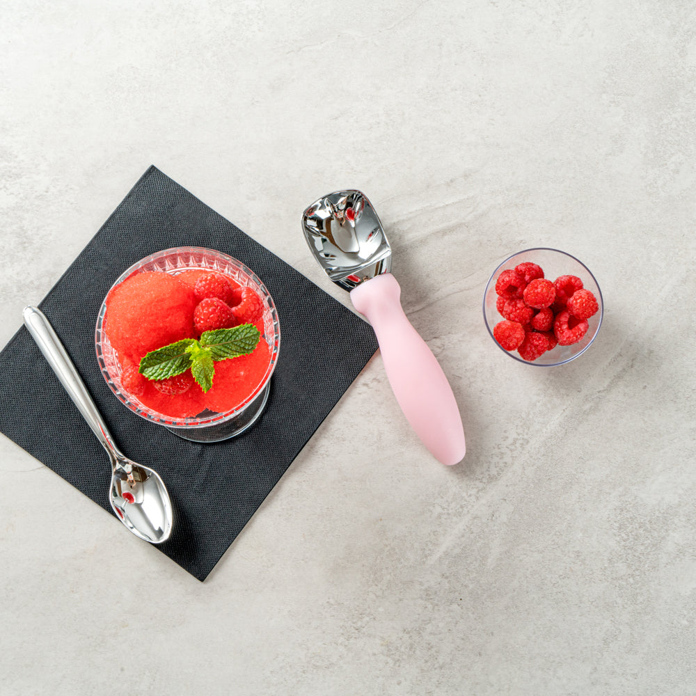 Comfy Grip Pink Metal Ice Cream Scoop - 7 3/4" x 2" x 1 3/4" - 1 count box