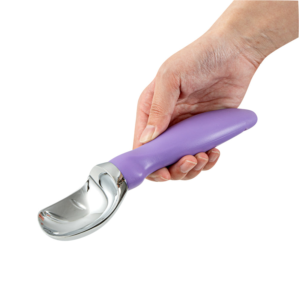 Comfy Grip Purple Metal Ice Cream Scoop - 7 3/4" x 2" x 1 3/4" - 1 count box