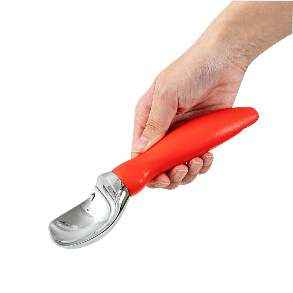 Comfy Grip Red Metal Ice Cream Scoop - 7 3/4" x 2" x 1 3/4" - 1 count box