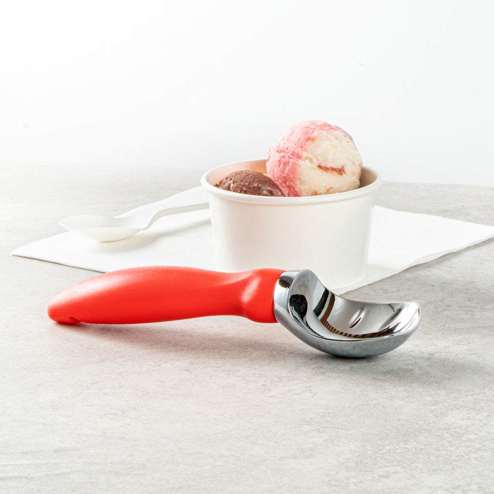 Comfy Grip Red Metal Ice Cream Scoop - 7 3/4" x 2" x 1 3/4" - 1 count box