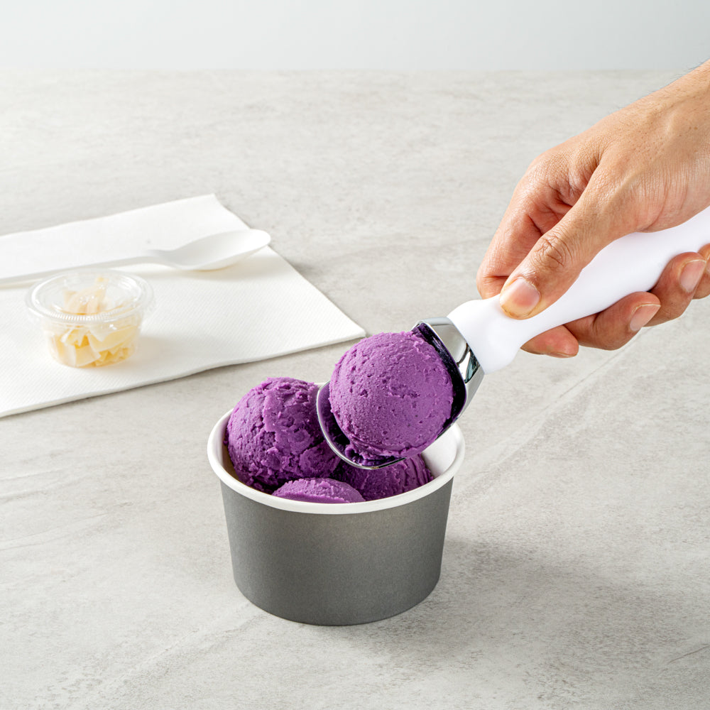 Comfy Grip White Metal Ice Cream Scoop - 7 3/4" x 2" x 1 3/4" - 1 count box