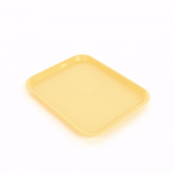 Chef 101 Rectangle Beige Plastic Fast Food Tray - 10" x 14" - 1 count box