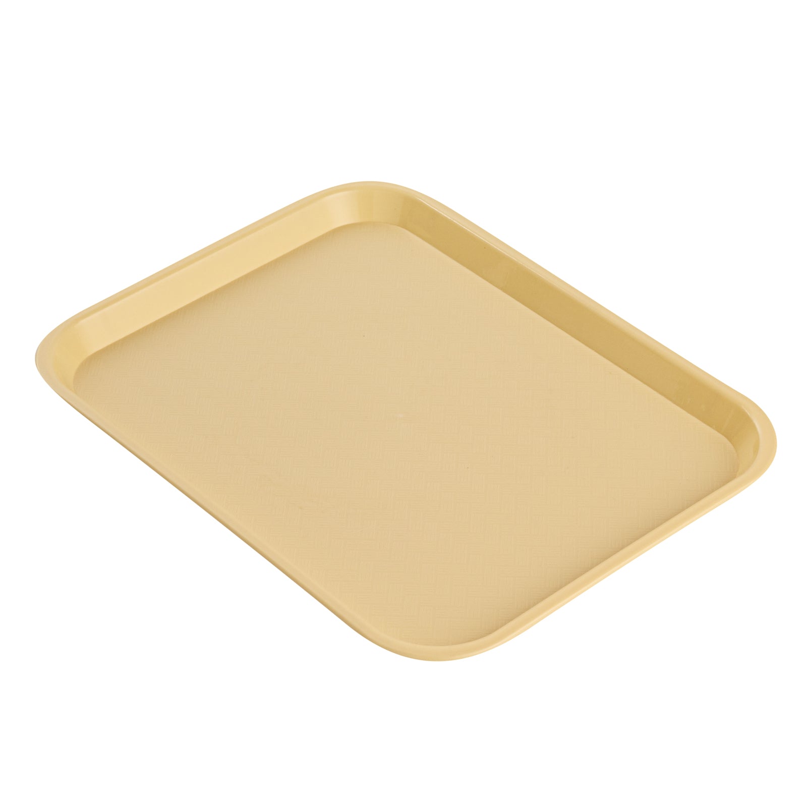 Chef 101 Rectangle Beige Plastic Fast Food Tray - 10" x 14" - 10 count box