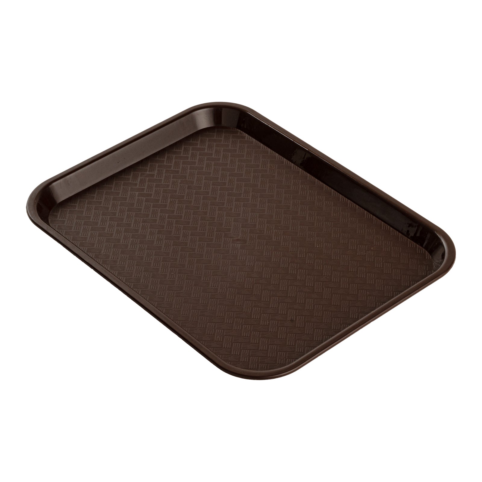 Chef 101 Rectangle Brown Plastic Fast Food Tray - 10" x 14" - 1 count box