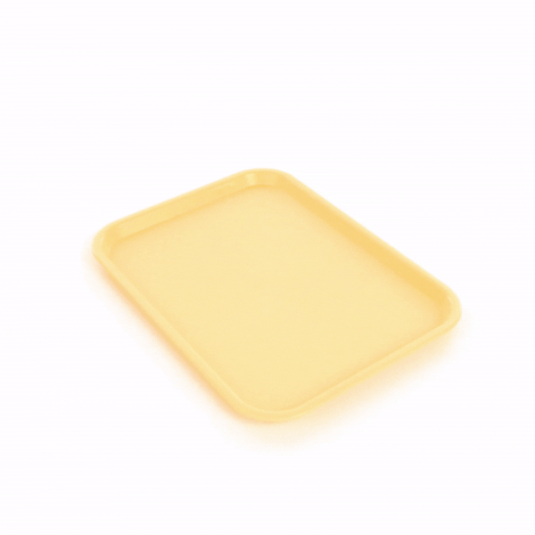 Chef 101 Rectangle Beige Plastic Fast Food Tray - 12" x 16" - 1 count box