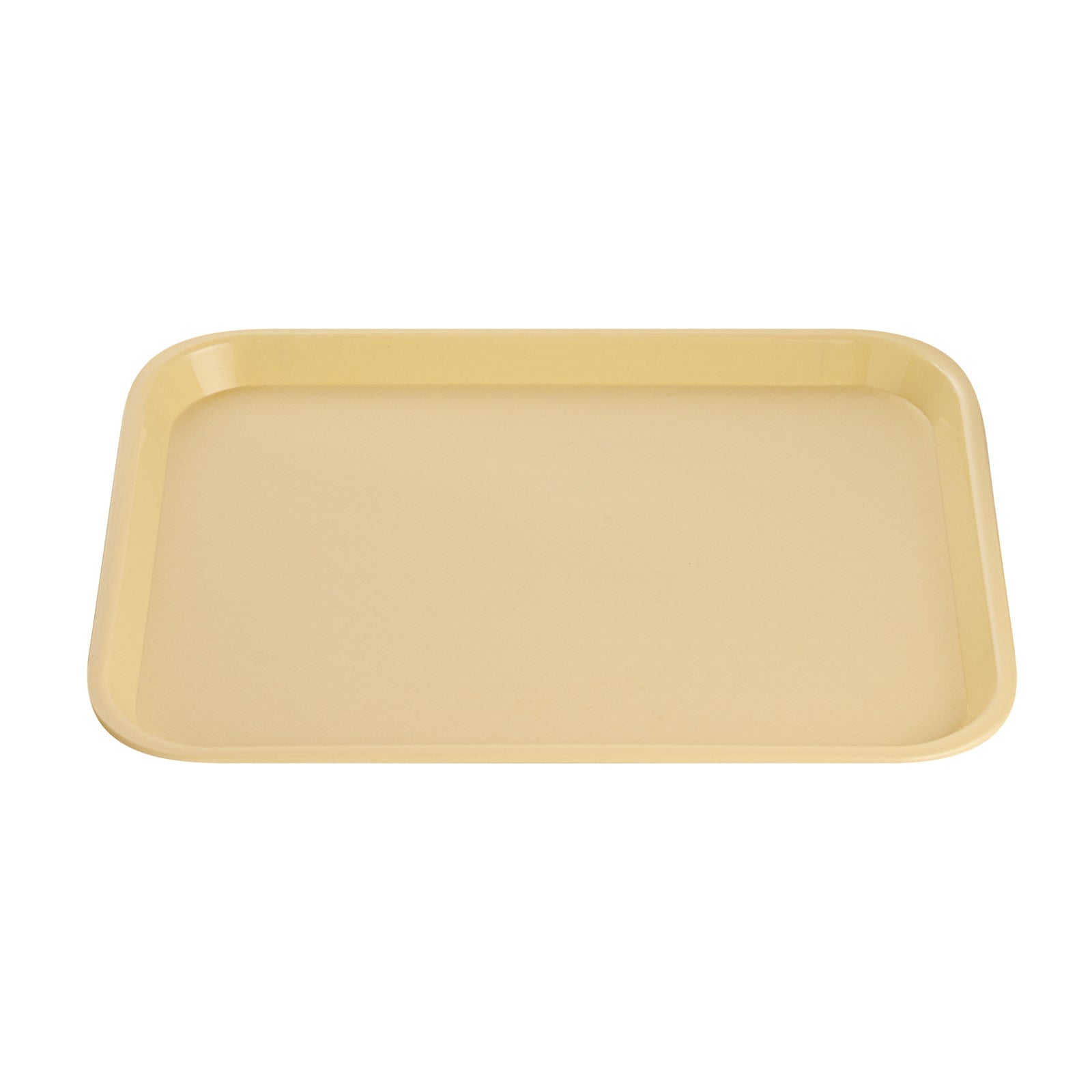 Chef 101 Rectangle Beige Plastic Fast Food Tray - 12" x 16" - 1 count box