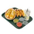 Chef 101 Rectangle Forest Green Plastic Fast Food Tray - 12" x 16" - 1 count box