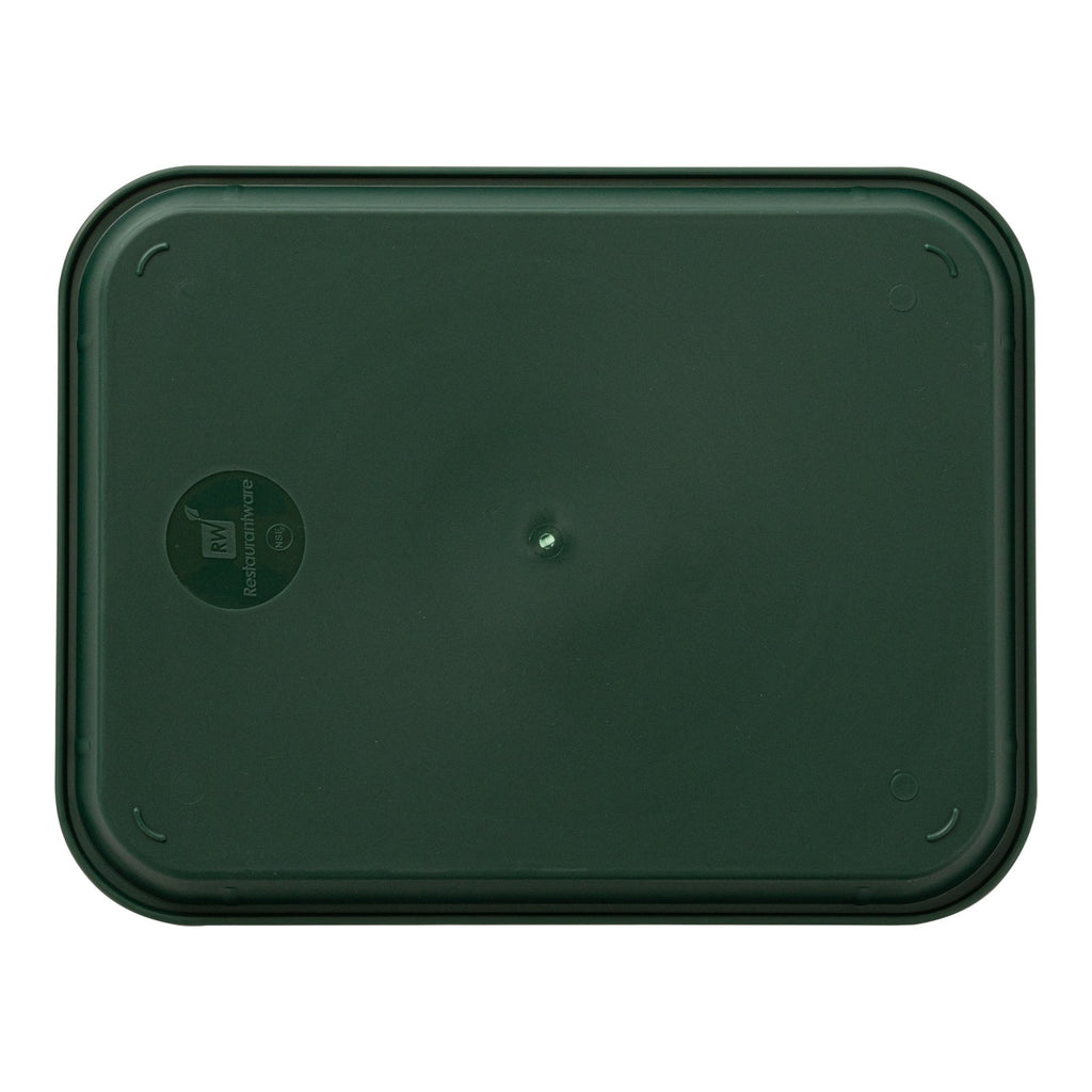 Chef 101 Rectangle Forest Green Plastic Fast Food Tray - 12" x 16" - 10 count box