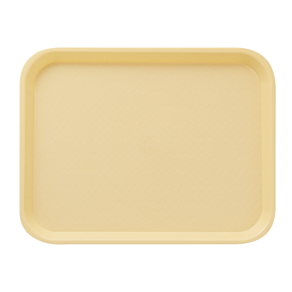 Chef 101 Rectangle Beige Plastic Fast Food Tray - 14" x 18" - 1 count box