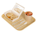 Chef 101 Rectangle Beige Plastic Fast Food Tray - 14" x 18" - 10 count box