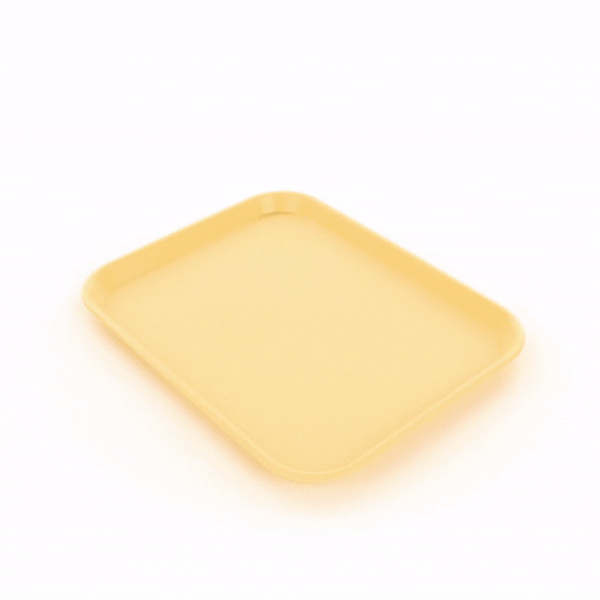 Chef 101 Rectangle Beige Plastic Fast Food Tray - 14" x 18" - 10 count box