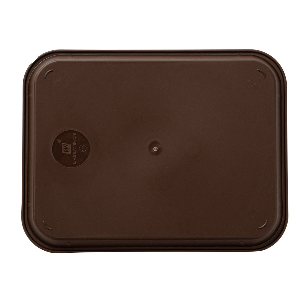 Chef 101 Rectangle Brown Plastic Fast Food Tray - 14" x 18" - 1 count box