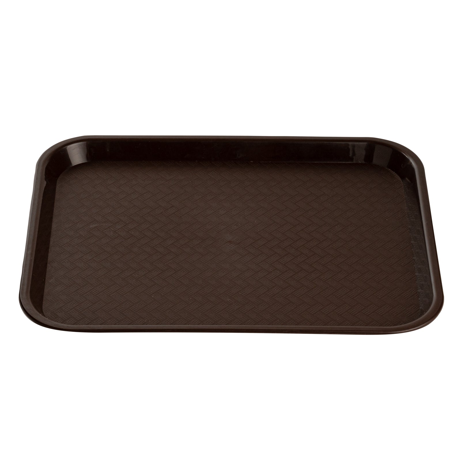 Chef 101 Rectangle Brown Plastic Fast Food Tray - 14" x 18" - 10 count box
