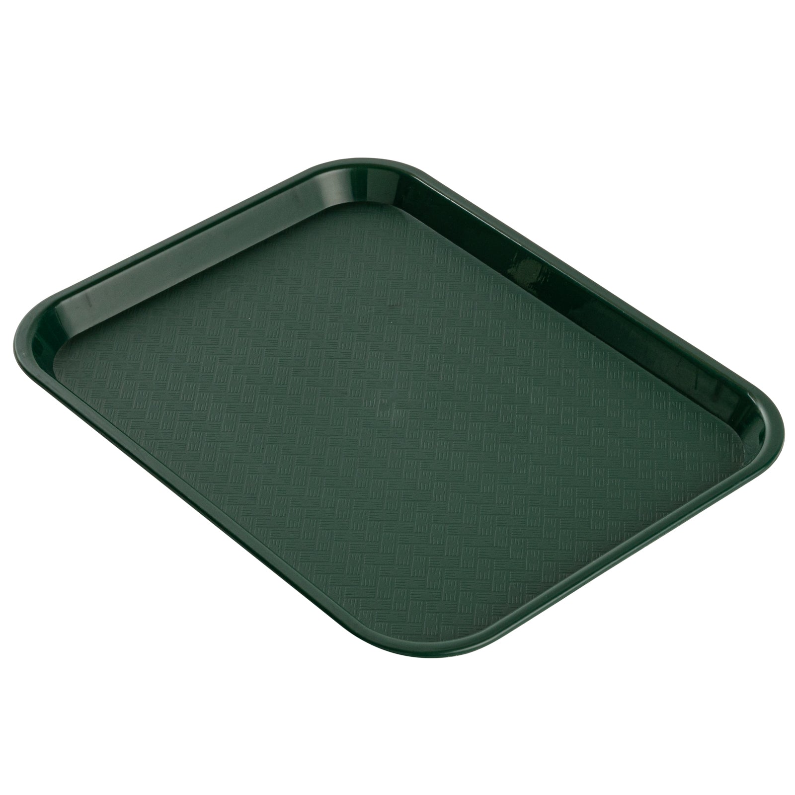 Chef 101 Rectangle Forest Green Plastic Fast Food Tray - 14" x 18" - 1 count box