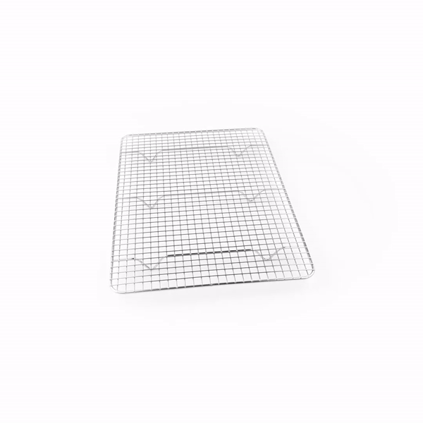 Met Lux Stainless Steel Footed Wire Cooling Rack - For Jelly Roll Pan - 9 3/4" x 14 3/4" - 1 count box