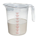 Chef 101 4 qt (16 cups) Clear Plastic Measuring Cup - 9 1/2" x 7 1/4" x 9 1/2" - 1 count box