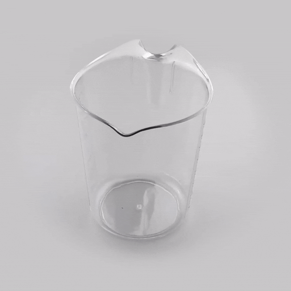 Chef 101 4 qt (16 cups) Clear Plastic Measuring Cup - 9 1/2" x 7 1/4" x 9 1/2" - 10 count box