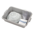 RW Clean Gray Plastic Bus Tub - Easy Grip - 20" x 15" x 5" - 1 count box