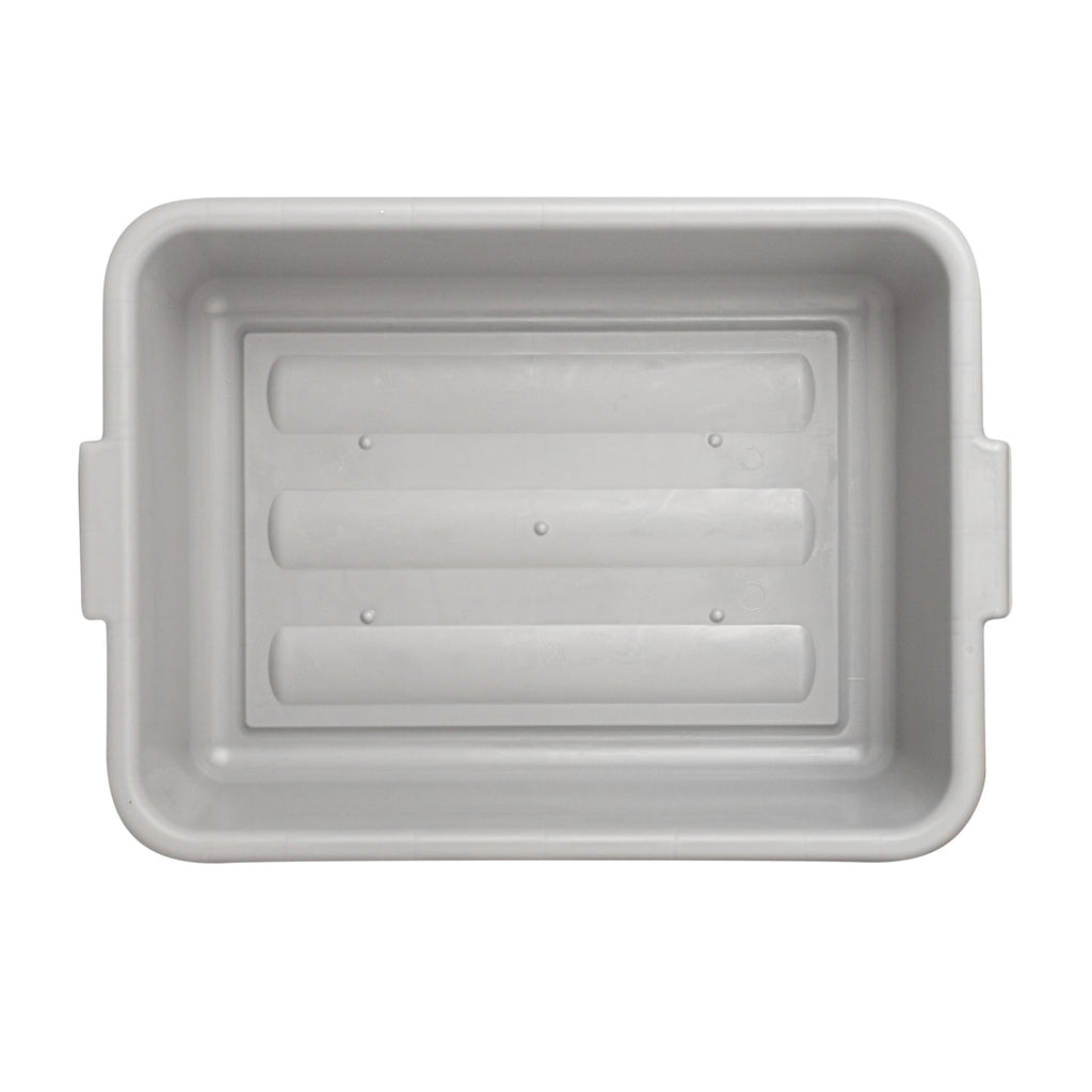 RW Clean Gray Plastic Bus Tub - Easy Grip - 20" x 15" x 5" - 1 count box