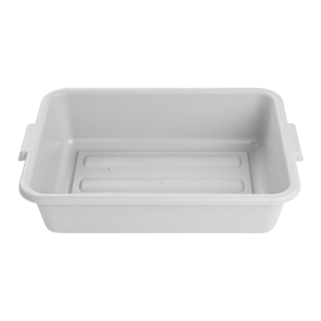 RW Clean White Plastic Bus Tub - Easy Grip - 20" x 15" x 5" - 1 count box
