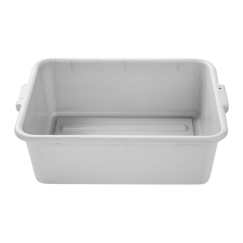 RW Clean White Plastic Bus Tub - Deep, Easy Grip - 20" x 15" x 7" - 1 count box