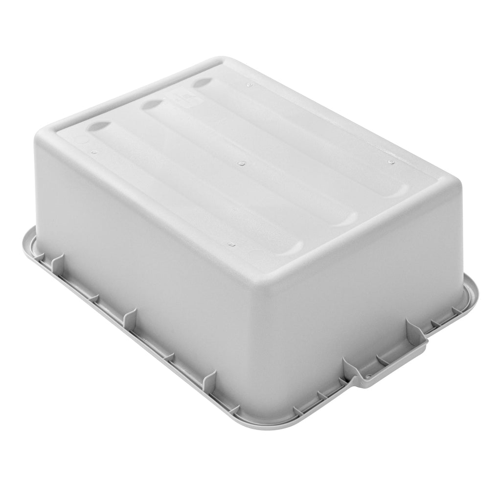 RW Clean White Plastic Bus Tub - Deep, Easy Grip - 20" x 15" x 7" - 1 count box
