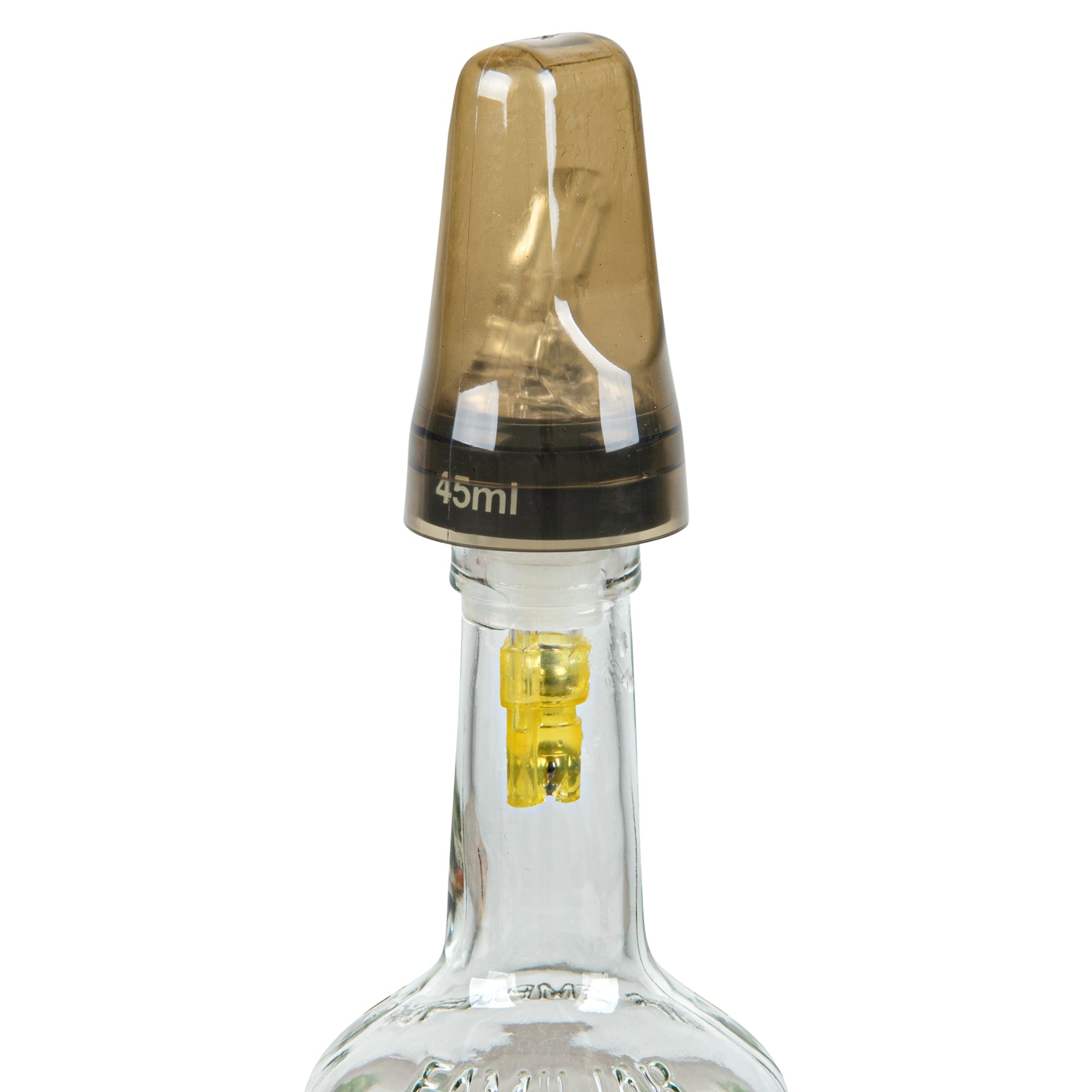 Bar Lux Translucent Plastic Liquor Pourer Cover - Universal - 1 3/4" x 1 3/4" x 3" - 10 count box