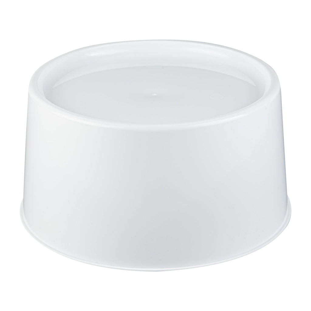 Bev Tek Round White Plastic Beverage Dispenser Base - For 3 and 6 gal Dispenser - 10 1/2" x 10 1/2" x 6 1/2" - 1 count box