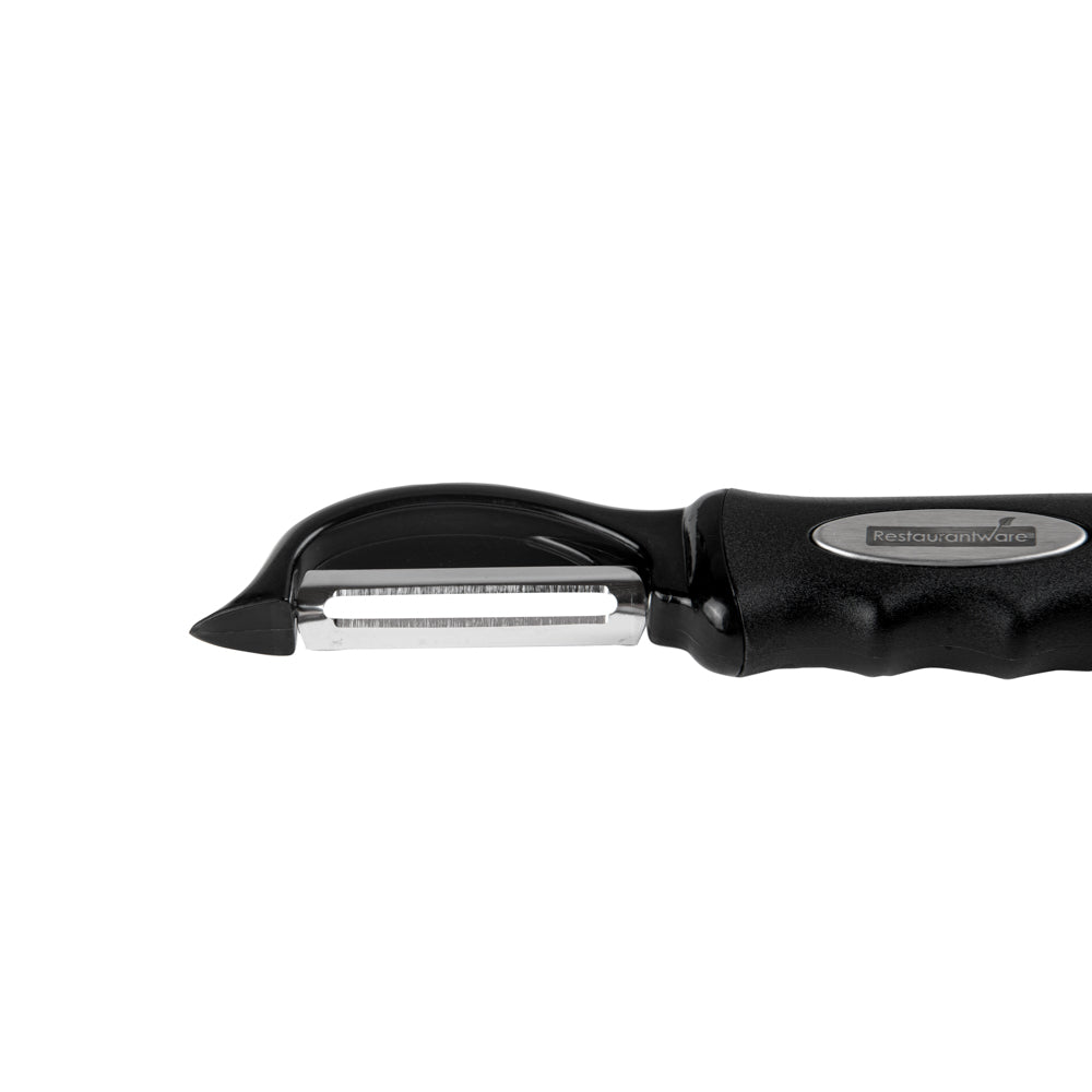 Comfy Grip Black Stainless Steel Vegetable Peeler - 7 1/2" - 1 count box